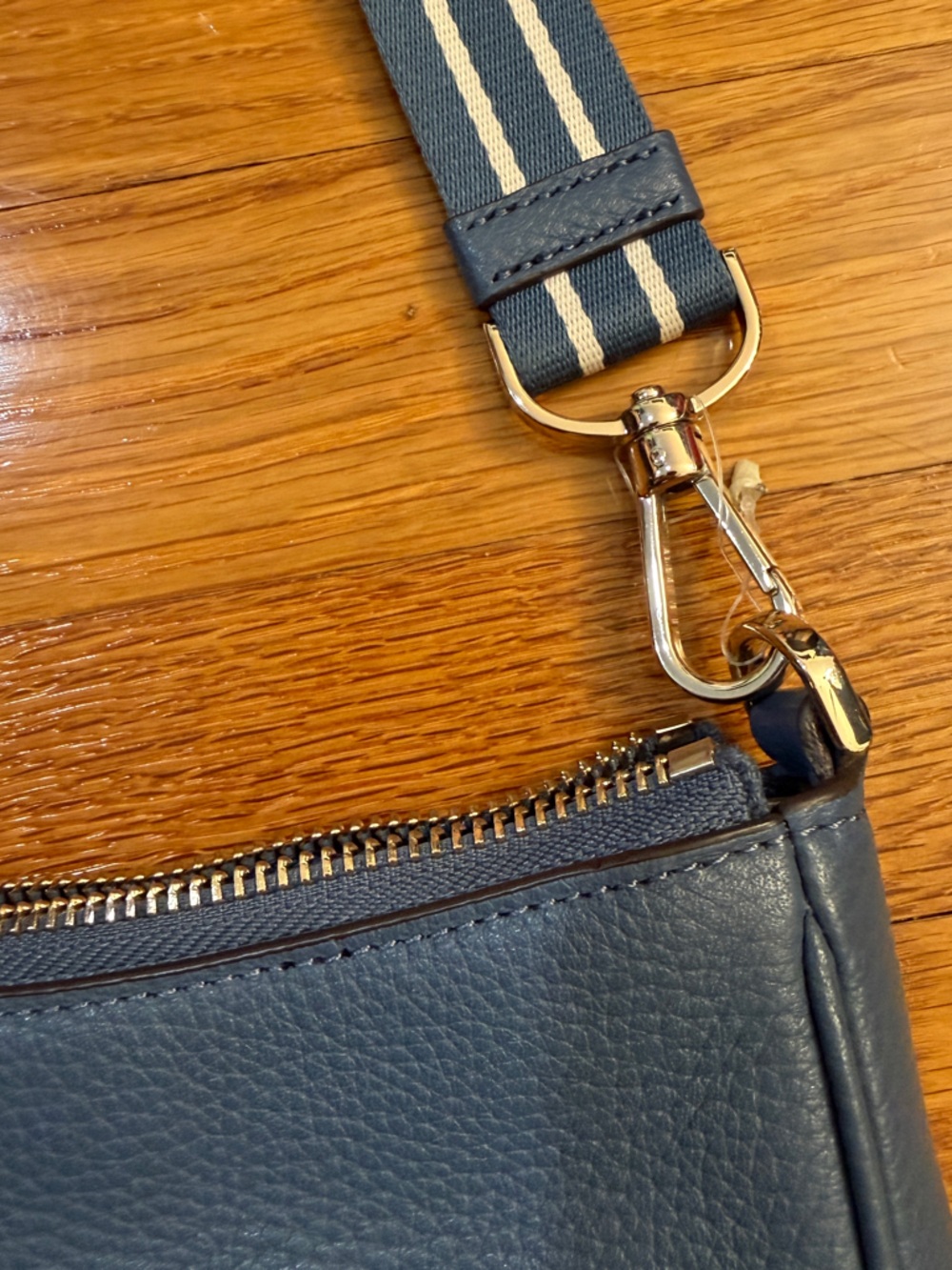 Kate Spade New York Rosie Medium Swingpack Crossbody Blue Pebbled Leather - NWOT - Picture 7 of 9